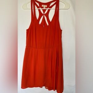 Silence + Noice Coral Orange Dress Size Small
